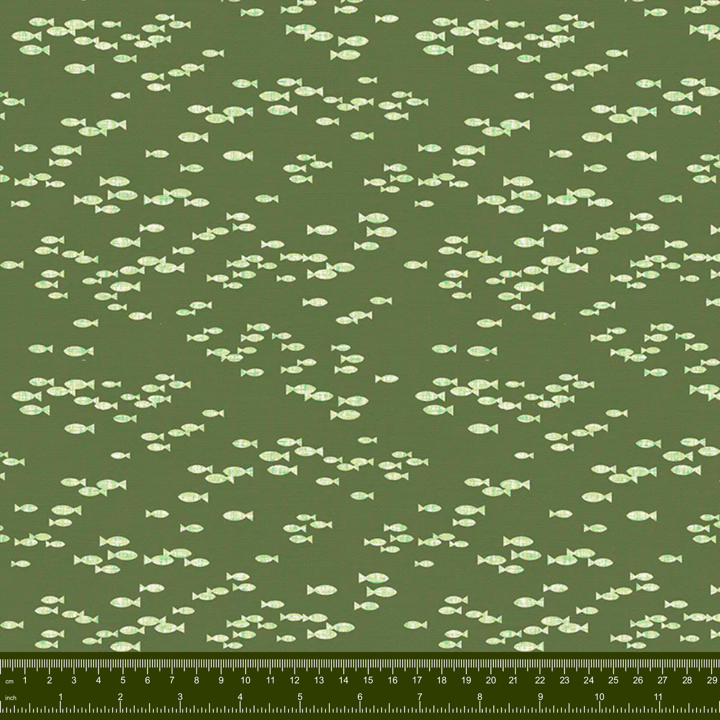 Bargain Basement Fabric - Fish Hope - Little Fish (Green) by PBS Fabrics
