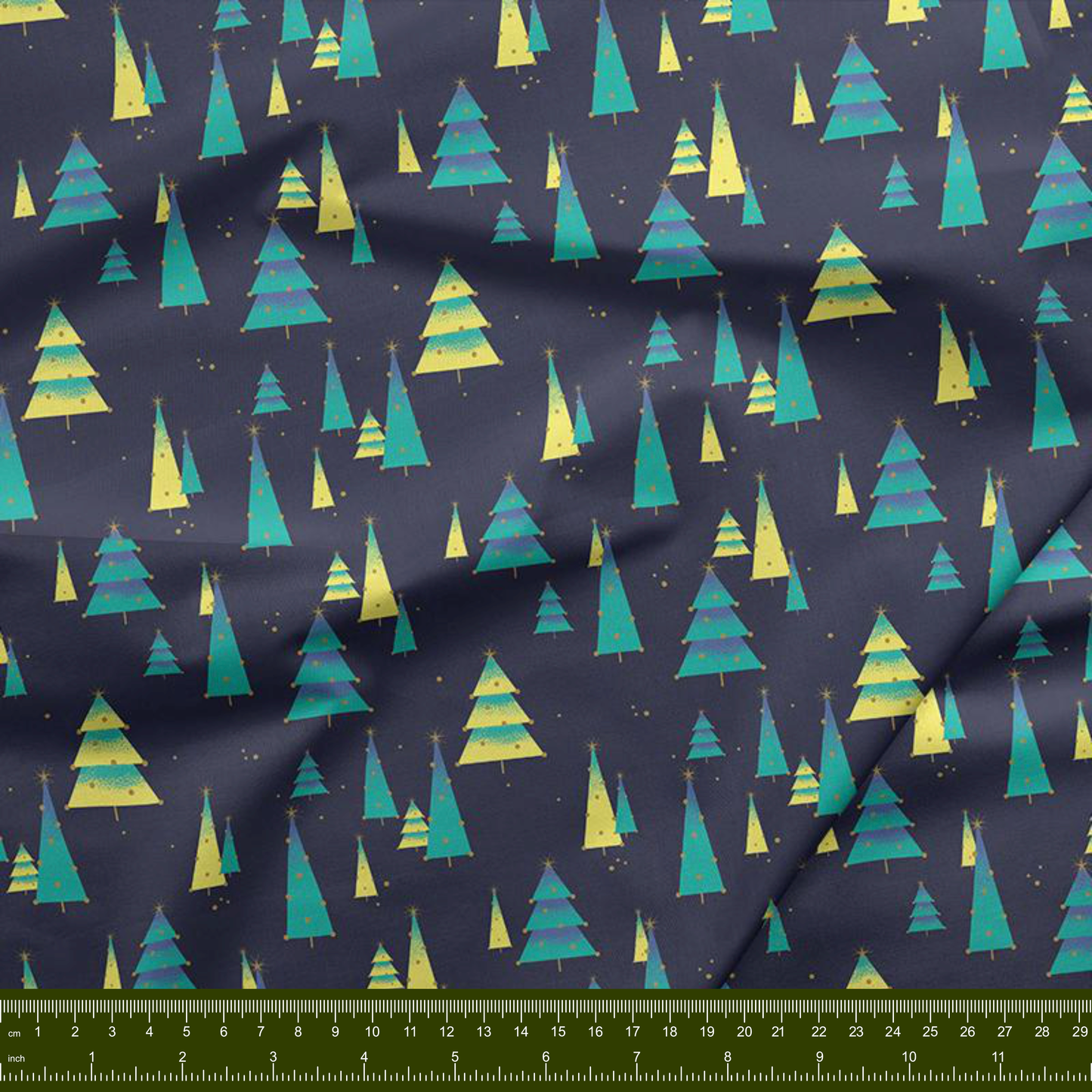 Bargain Basement Fabric - Night of the Nutcracker - Trees (Green) by PBS Fabrics