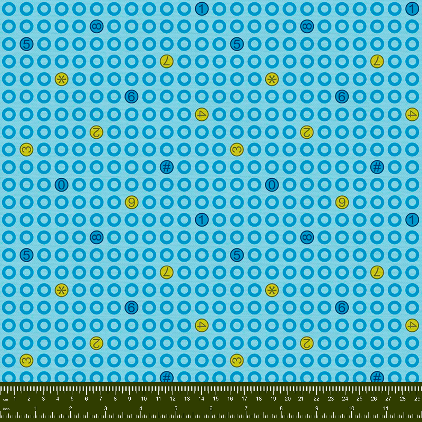 Bargain Basement Fabric - Ring Ring - Dots (Blue)  by PBS Fabrics