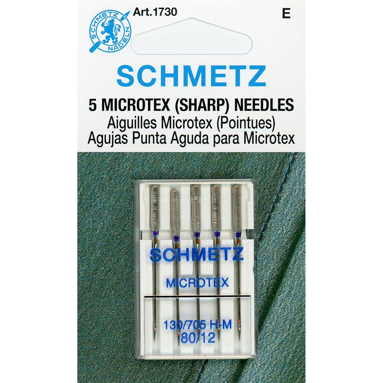 Schmetz - Microtex Sewing Machine Needles - Size 80/12 (5 PC)