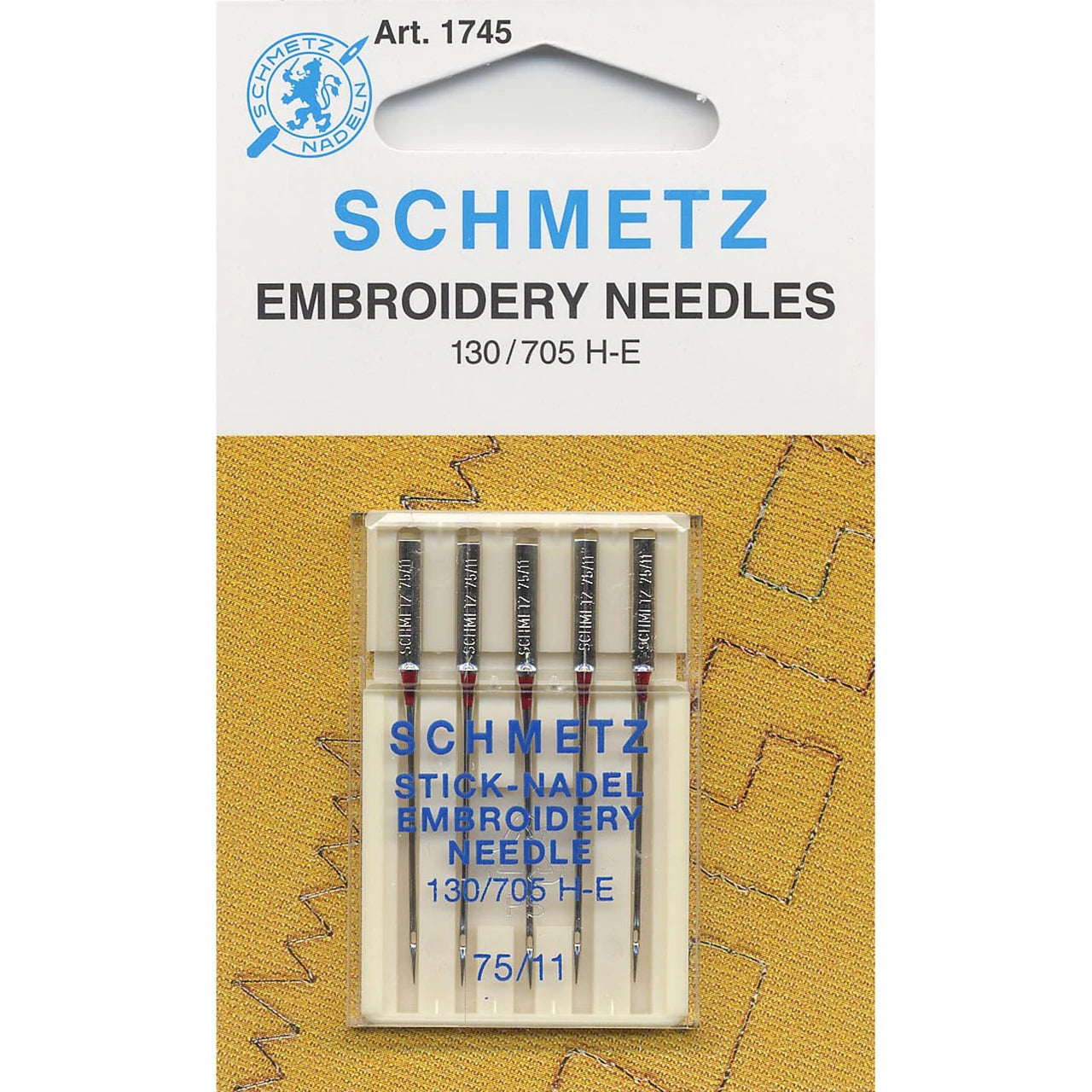 Schmetz - Embroidery Sewing Machine Needles - Size 75/11 (5 PC)