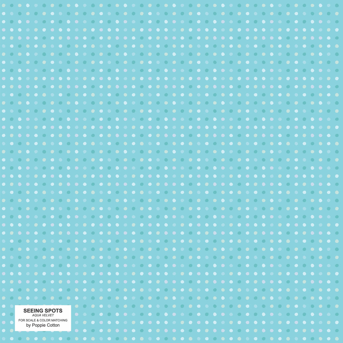 Poppie Cotton - Seeing Spots - Aqua Velvet