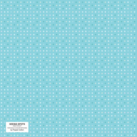 Poppie Cotton - Seeing Spots - Aqua Velvet
