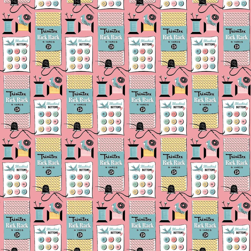 Poppie Cotton - Granny's Sewing Room - Sewing Notions (Pink)