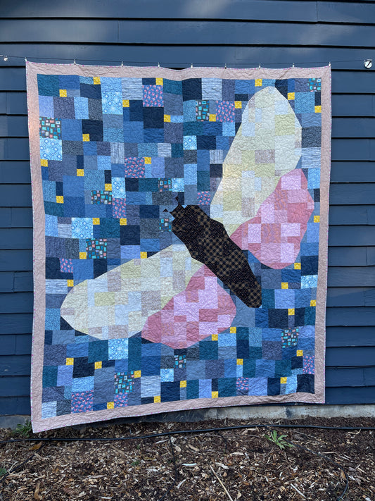 Art Quilt - Death Moth - Test Sew #1