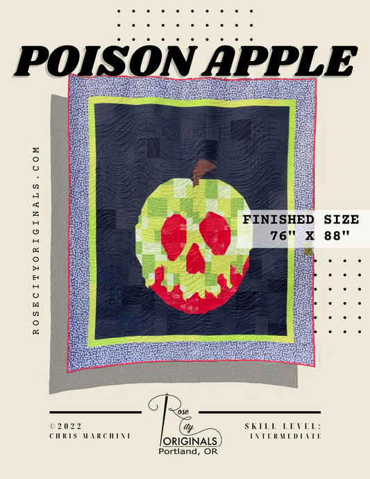 Poison Apple - Patchwork Quilt Pattern - Printed Booklet